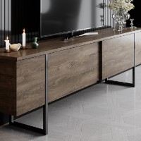 Comodă TV Hanah Home Luxe Walnut Black imaginea #3 — magazin online Desire.md