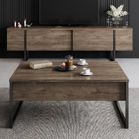 Comodă TV Hanah Home Luxe Walnut Black imaginea #4 — magazin online Desire.md