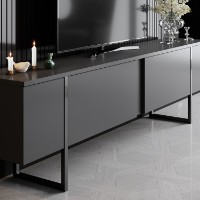 Comodă TV Hanah Home Luxe Anthracite Black imaginea #3 — magazin online Desire.md