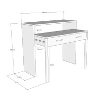 Masa de birou Hanah Home My Desk White imaginea #9 — magazin online Desire.md