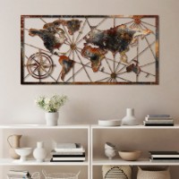 Декоративное панно Wallity World Map Large 3