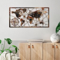 Декоративное панно Wallity World Map Large 3 фото №2 — интернет-магазин Desire.md