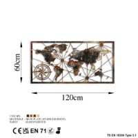 Декоративное панно Wallity World Map Large 3 фото №7 — интернет-магазин Desire.md