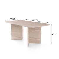 Обеденный стол Hanah Home Loft 2931 Travertine фото №13 — интернет-магазин Desire.md