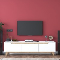 Comodă TV Hanah Home D1 2472 White Walnut imaginea #2 — magazin online Desire.md