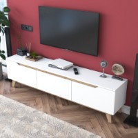 Comodă TV Hanah Home D1 2472 White Walnut imaginea #4 — magazin online Desire.md
