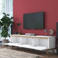 Comodă TV Hanah Home D1 2472 White Walnut imaginea #5 — magazin online Desire.md