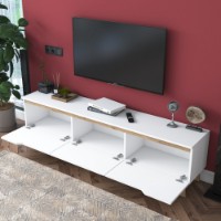 Comodă TV Hanah Home D1 2472 White Walnut imaginea #6 — magazin online Desire.md