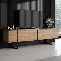 Comodă TV Hanah Home Luxe Atlantic Pine Black