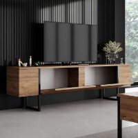 Comodă TV Hanah Home Luxe Atlantic Pine Black imaginea #2 — magazin online Desire.md