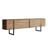 Comodă TV Hanah Home Luxe Atlantic Pine Black imaginea #6 — magazin online Desire.md