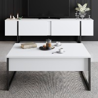 Comodă TV Hanah Home Luxe White Black imaginea #4 — magazin online Desire.md