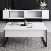 Comodă TV Hanah Home Luxe White Black imaginea #5 — magazin online Desire.md