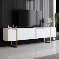 Comodă TV Hanah Home Luxe White Gold