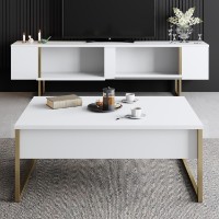 Comodă TV Hanah Home Luxe White Gold imaginea #5 — magazin online Desire.md