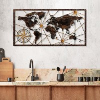Panou decorativ Wallity World Map Large 1 imaginea #2 — magazin online Desire.md