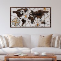 Panou decorativ Wallity World Map Large 1 imaginea #4 — magazin online Desire.md
