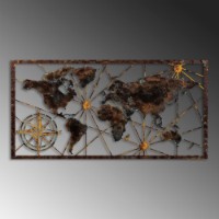 Panou decorativ Wallity World Map Large 1 imaginea #5 — magazin online Desire.md