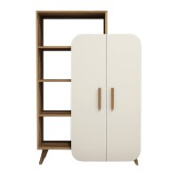 Стеллаж Hanah Home Form Walnut Cream фото №5 — интернет-магазин Desire.md