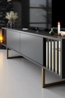 Comodă TV Hanah Home Gold Line Anthracite Black imaginea #4 — magazin online Desire.md