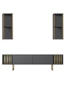 Comodă TV Hanah Home Gold Line Anthracite Black imaginea #7 — magazin online Desire.md