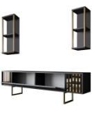 Comodă TV Hanah Home Gold Line Anthracite Black imaginea #8 — magazin online Desire.md