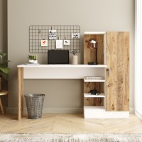 Masa de birou Hanah Home Ct2-Aw Atlantic Pine White imaginea #2 — magazin online Desire.md
