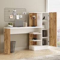 Masa de birou Hanah Home Ct2-Aw Atlantic Pine White imaginea #4 — magazin online Desire.md