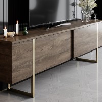 Comodă TV Hanah Home Luxe Walnut Gold imaginea #3 — magazin online Desire.md