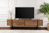 Comodă TV Hanah Home Serenity Venezia Walnut Black imaginea #2 — magazin online Desire.md