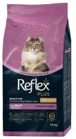 Hrană uscată pentru pisici Reflex Plus Adult Sterilised Beef 15kg