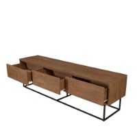 Comodă TV Hanah Home Milo 180 Walnut Black imaginea #5 — magazin online Desire.md
