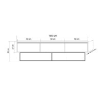Comodă TV Hanah Home Milo 180 Walnut Black imaginea #7 — magazin online Desire.md