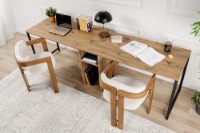 Masa de birou Hanah Home Twin Atlantic Pine Black