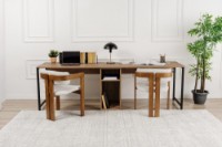 Masa de birou Hanah Home Twin Atlantic Pine Black imaginea #3 — magazin online Desire.md
