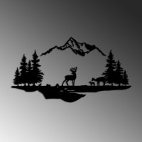 Декоративное панно Wallity Deer And Landscape 1 фото №4 — интернет-магазин Desire.md