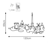 Декоративное панно Wallity Paris Black фото №6 — интернет-магазин Desire.md