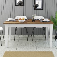 Обеденный стол Hanah Home Milan 520 Walnut White фото №2 — интернет-магазин Desire.md