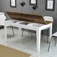 Обеденный стол Hanah Home Milan 520 Walnut White фото №3 — интернет-магазин Desire.md