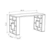 Masa de birou Hanah Home Maze White Oak imaginea #3 — magazin online Desire.md