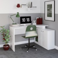 Masa de birou Hanah Home Basak White imaginea #2 — magazin online Desire.md
