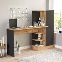 Masa de birou Hanah Home Ct2-Ab Atlantic Pine Black