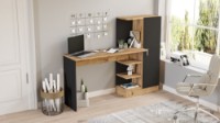 Masa de birou Hanah Home Ct2-Ab Atlantic Pine Black imaginea #3 — magazin online Desire.md