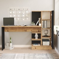 Masa de birou Hanah Home Ct2-Ab Atlantic Pine Black imaginea #4 — magazin online Desire.md