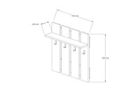 Вешалка Hanah Home Mita Walnut Anhtacite фото №4 — интернет-магазин Desire.md