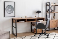 Masa de birou Hanah Home Emro Walnut Black