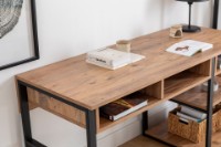 Masa de birou Hanah Home Emro Walnut Black imaginea #3 — magazin online Desire.md