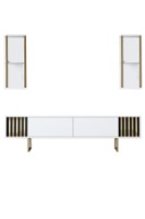 Comodă TV Hanah Home Gold Line White Black imaginea #7 — magazin online Desire.md
