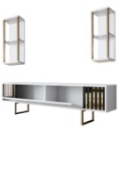 Comodă TV Hanah Home Gold Line White Black imaginea #8 — magazin online Desire.md