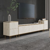 Comodă TV Hanah Home Imaj Travertine Gold